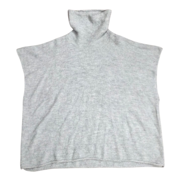 Women's Universal Thread Cozy Gray Turtleneck Sweater Poncho - Picture 8 of 15